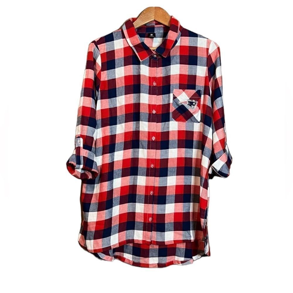 ‎Patriots sleepwear button sleep shirt